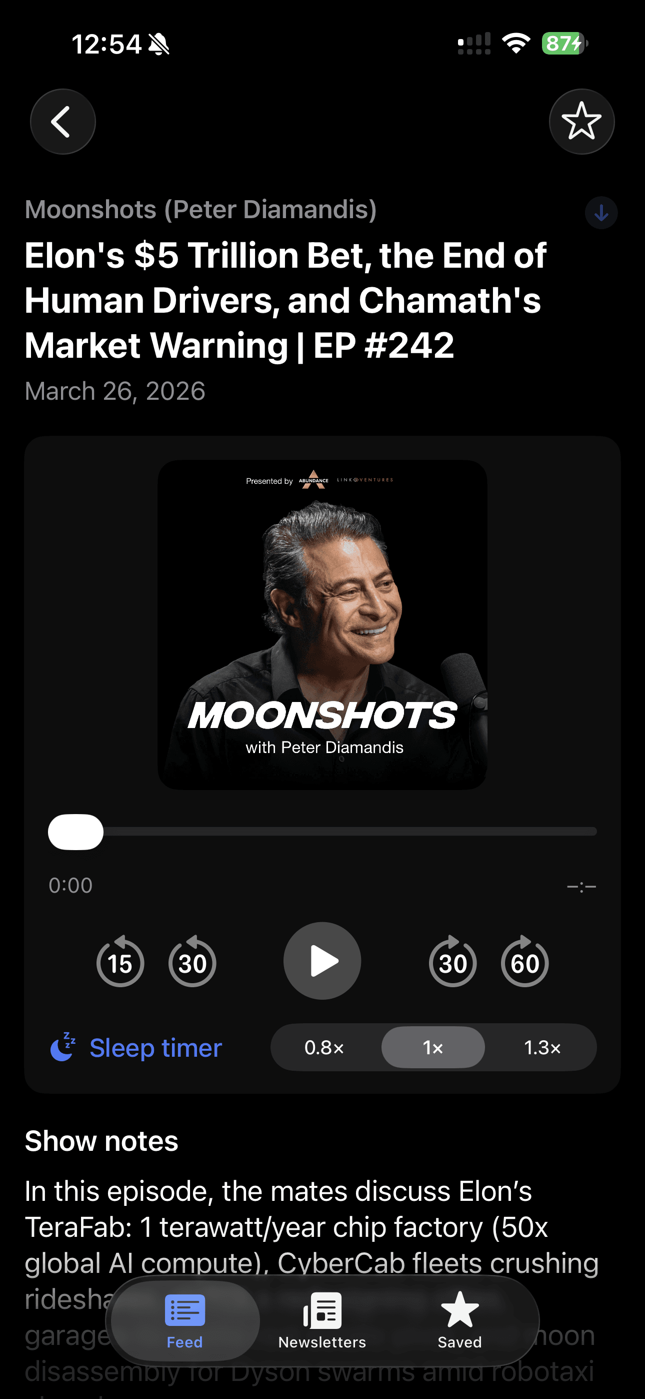 LunarCast player with episode details